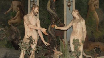 Nel giardino dell'Eden Adamo e Eva si interrogano sul numero di costole