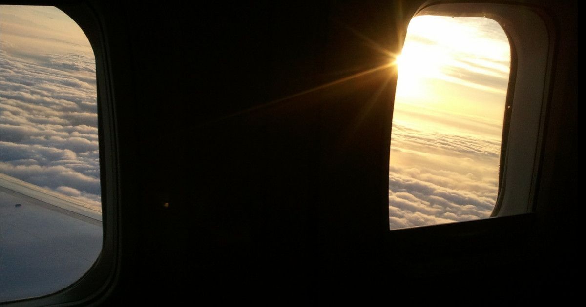 oscuranti aereo viaggio