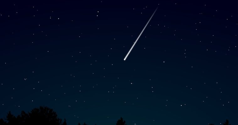 Una stella cadente molto luminosa