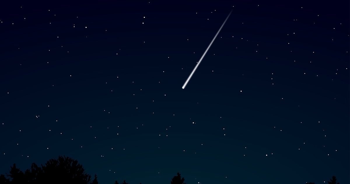 Una stella cadente molto luminosa