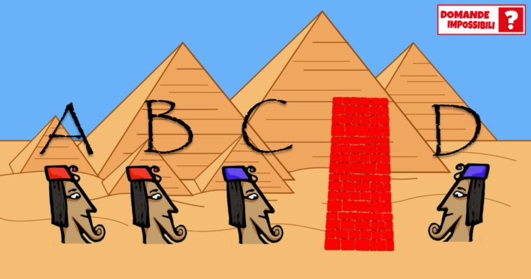 Indovinello dei 4 condannati a morte dell'antico egitto