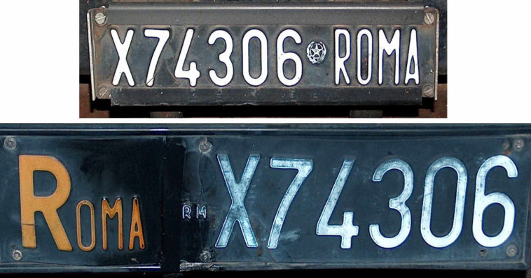 Targhe di Roma.