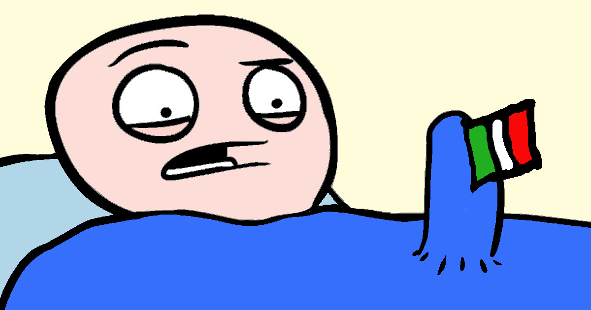 Meme alzabandiera mattutino italia
