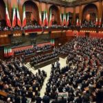 Foto dall'alto dell'aula di Montecitorio