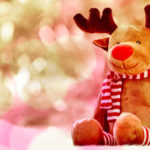 Peluche di Rudolph, una delle nove renne di babbo natale di cui qui puoi leggere i nomi