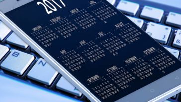 Calendario su display smartphone