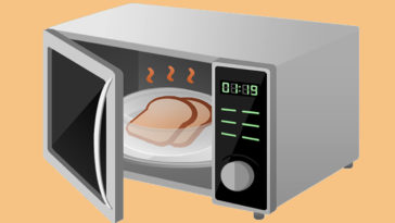 Un classico forno a microonde.