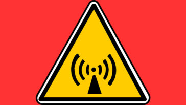 Simbolo di rischio di radiazione non ionizzante