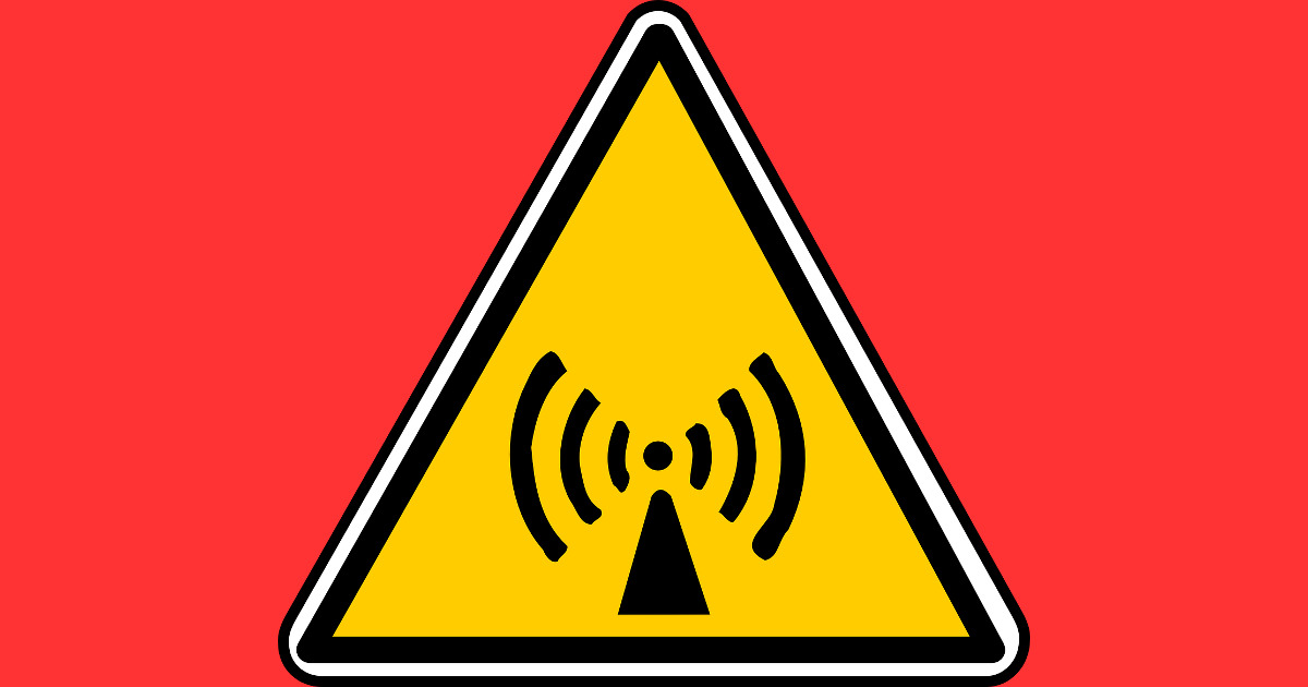 Simbolo di rischio di radiazione non ionizzante